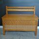 Coffre banc rotin 1960 vintage