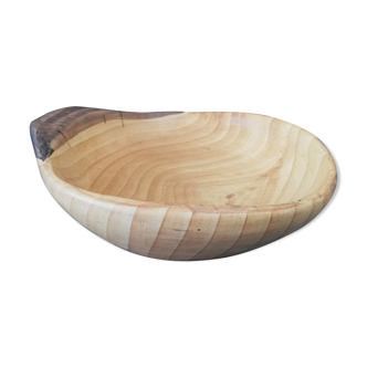 Trinket bowl ceramic faux wood signed Grandjean Jourdan Vallauris