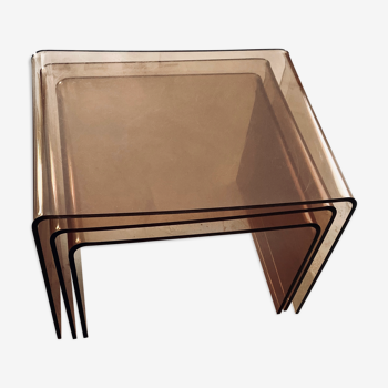 Table basses gigognes plexiglass année 70