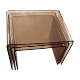 Plexiglass coffees tables in the year 70