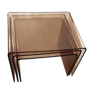 Plexiglass coffees tables in the year 70
