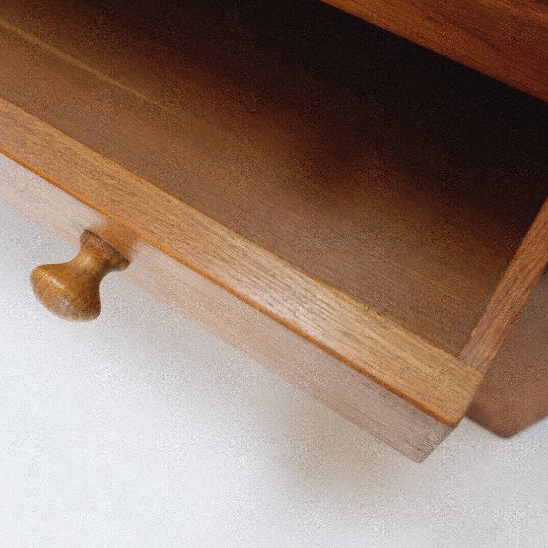 Solid wood chest of drawers in Pierre Chapo style - 1960s