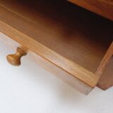 Solid wood chest of drawers in Pierre Chapo style - 1960s