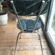 4 chaises en formica vert très foncé effet marbre