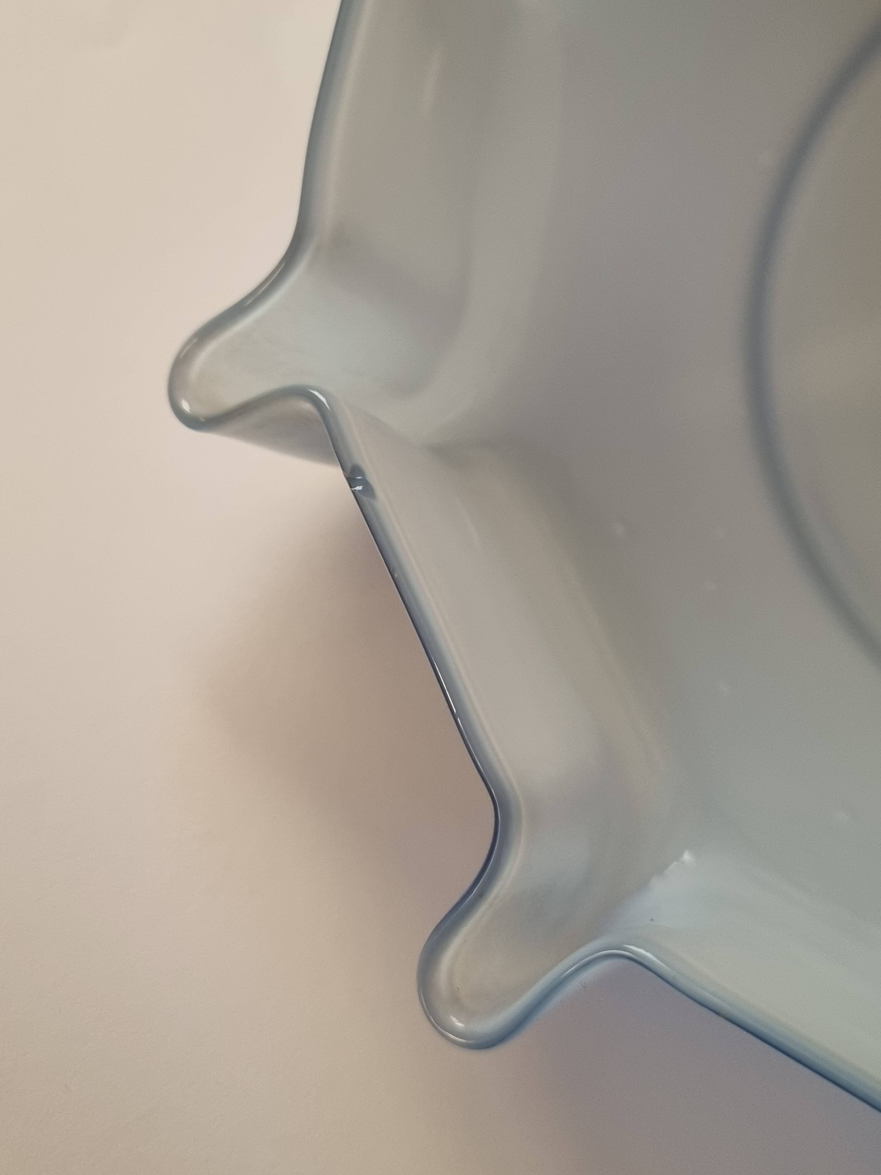 Blue opaline glass pendant light