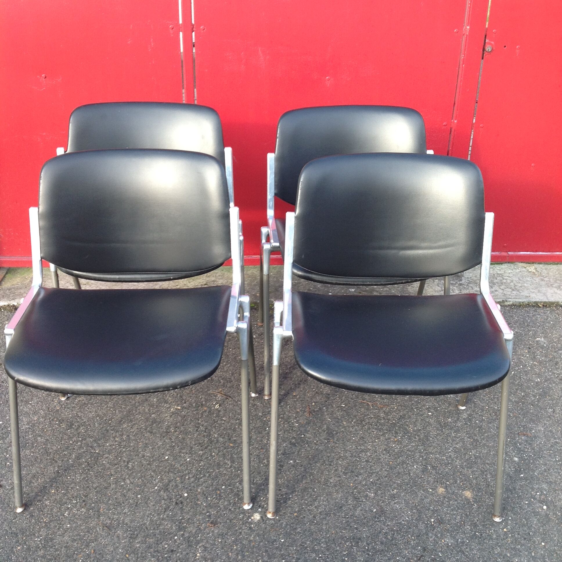 4 chairs Giancarlo Piretti for Castelli