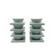 Set of 9 ceramic light blue ceramic bowls, I + I Italy, 1970s
