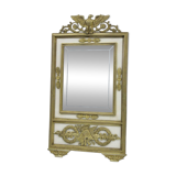 Empire mirror in bronze and marble, early 19th century