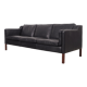 Leather sofa, Danish design, 1960s, manufacturer: Stouby