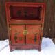 Meuble chinois laque rouge 2 portes