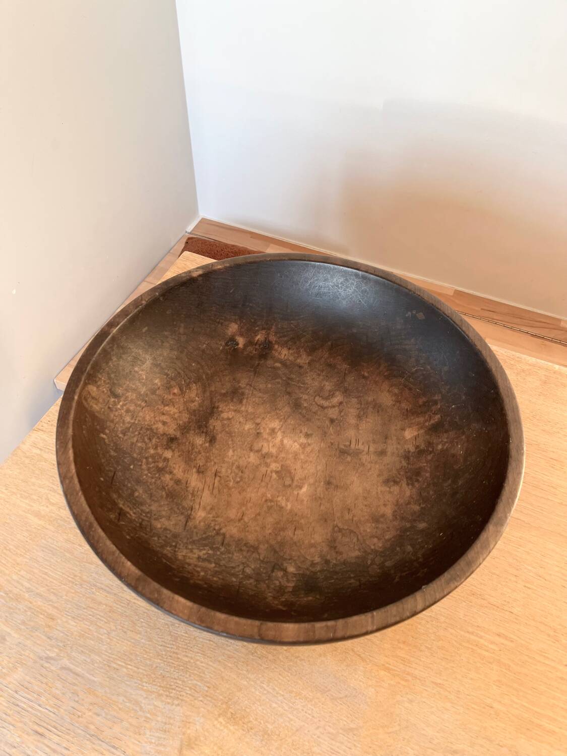 Large wooden bowl by Joshua Vogel at BCMT New York