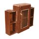 Old art deco showcase in burmese teak with original white edging