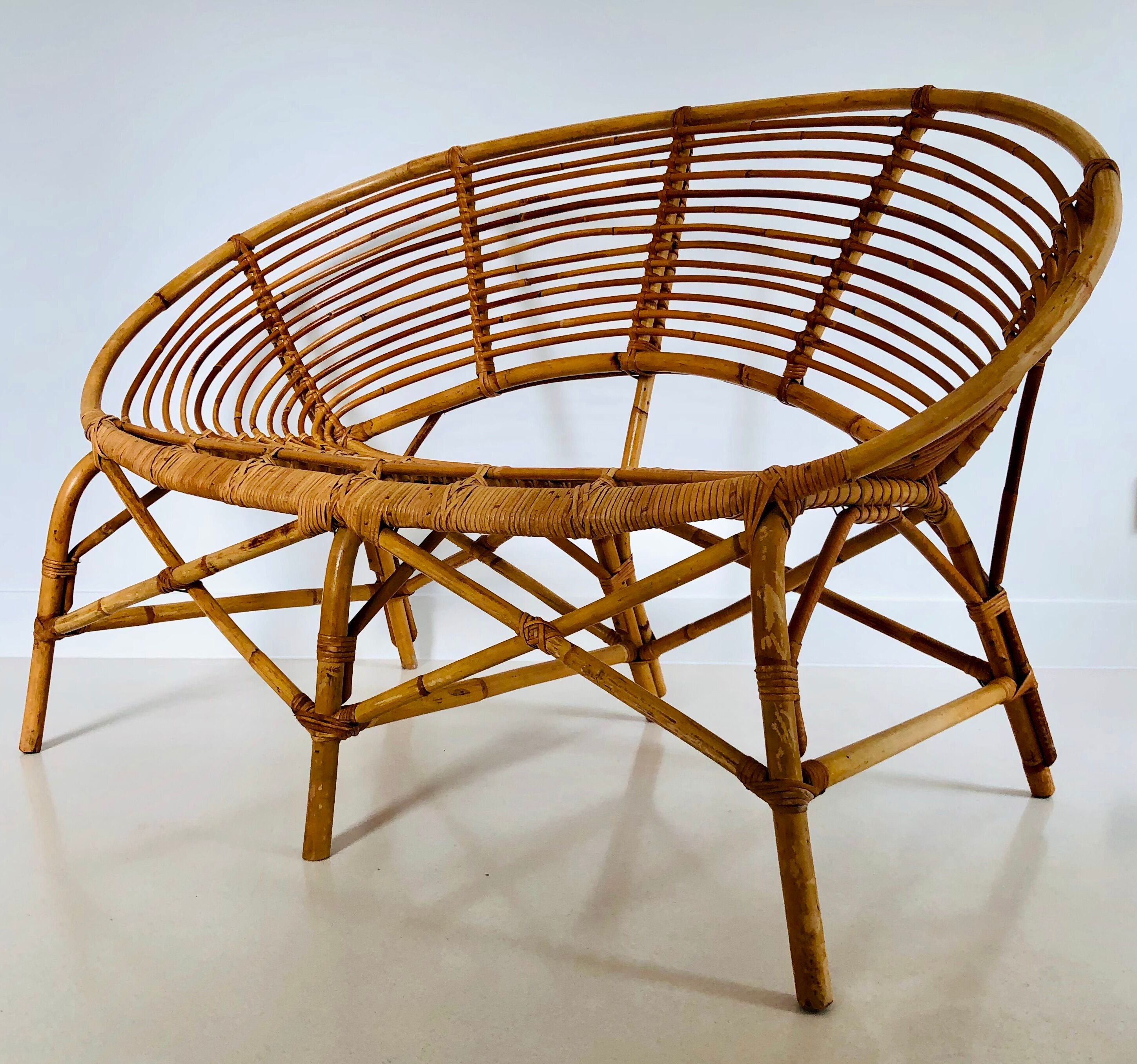 Rattan sofa, France 60s