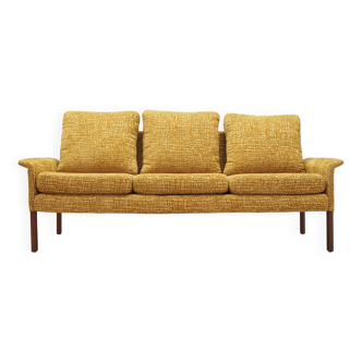 Canapé moutarde, design danois, années 1960, designer : Hans Olsen