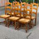 6 chaises à manger paillées dossier haut type ferme