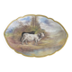 Large decorative plate made of hand-painted porcelain – Countryside scene with cattle