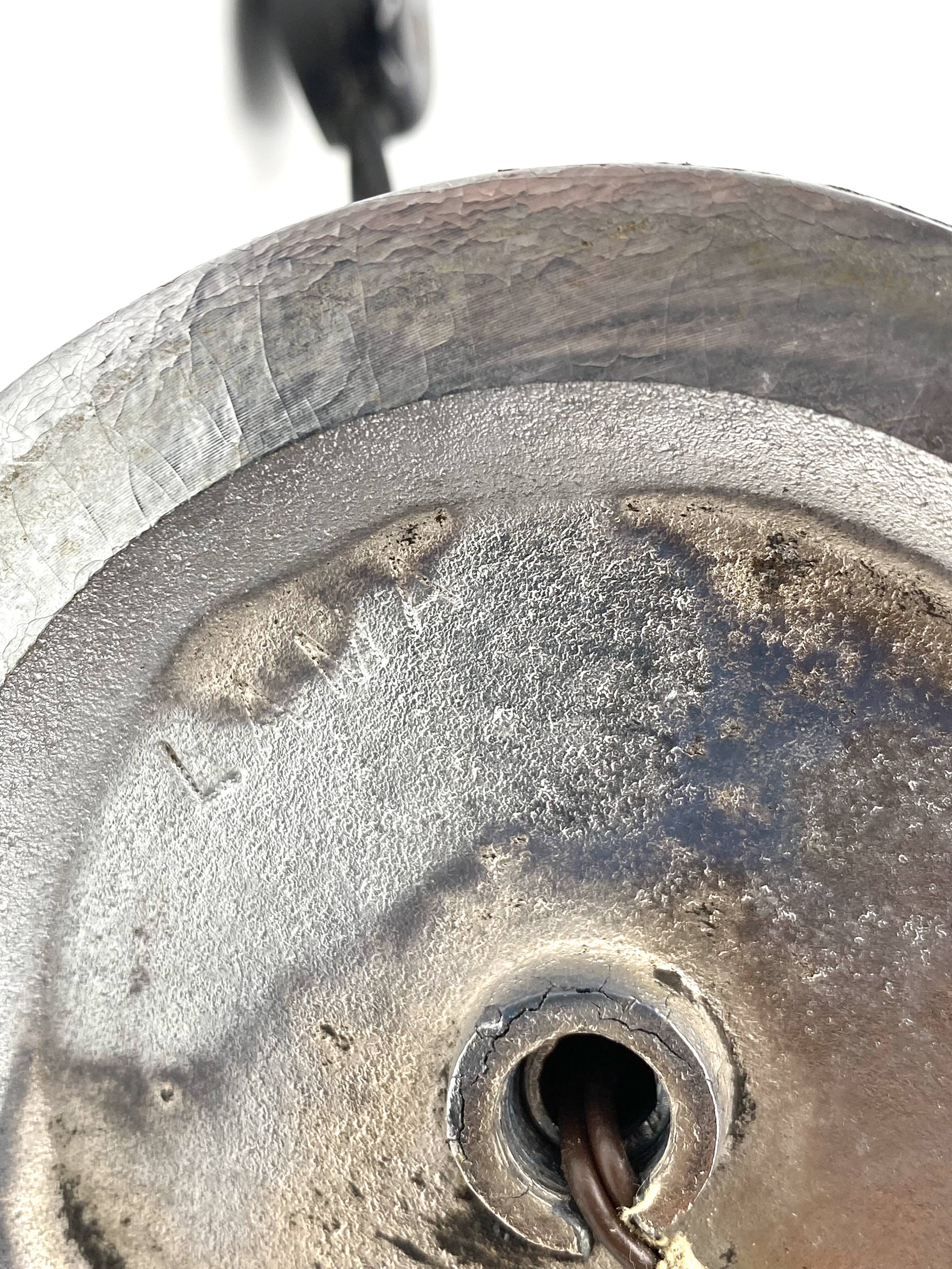 Hollywood regency 3 lights metal and opaline glass table lamp, Lama, Italy 1970s