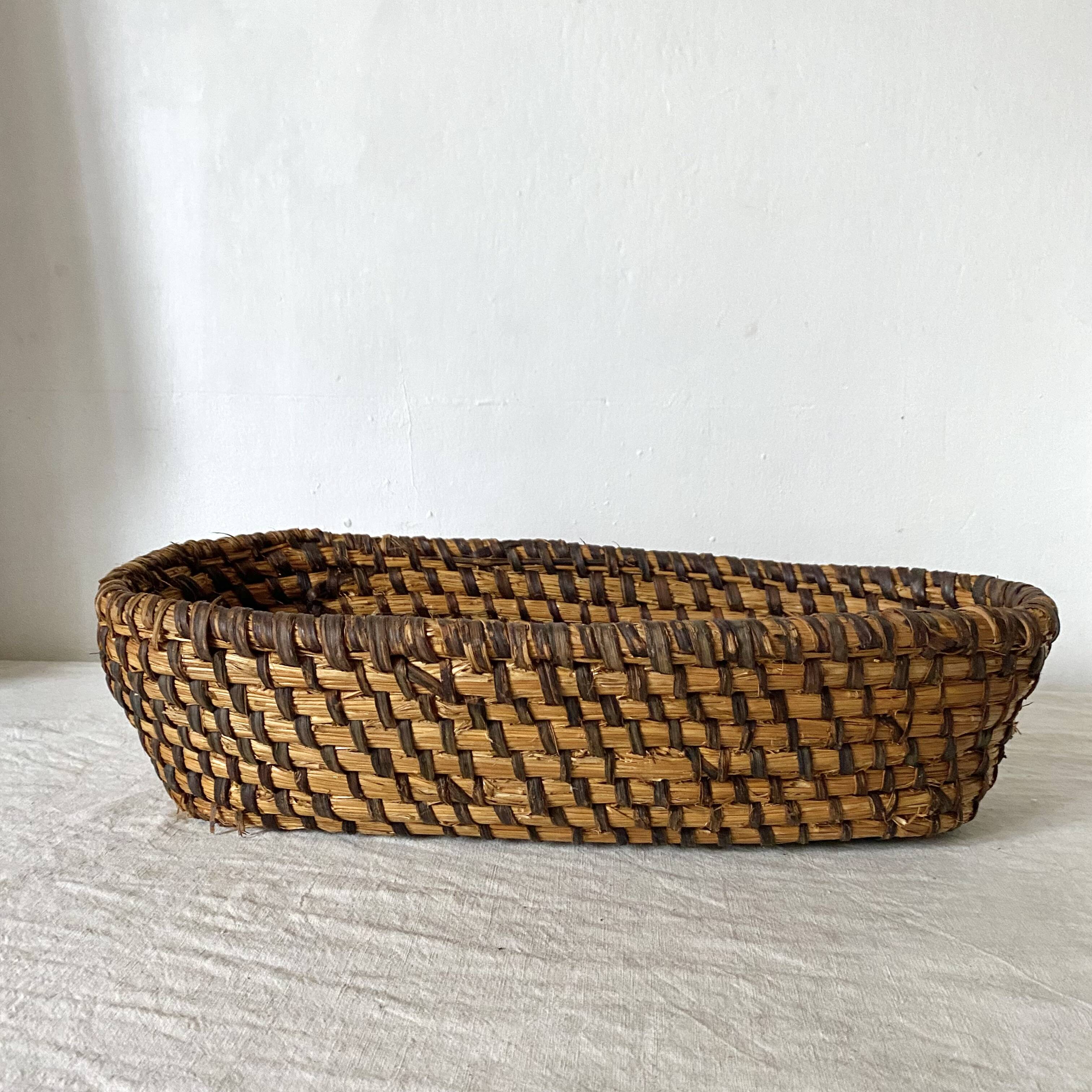 Old bread basket, straw basket