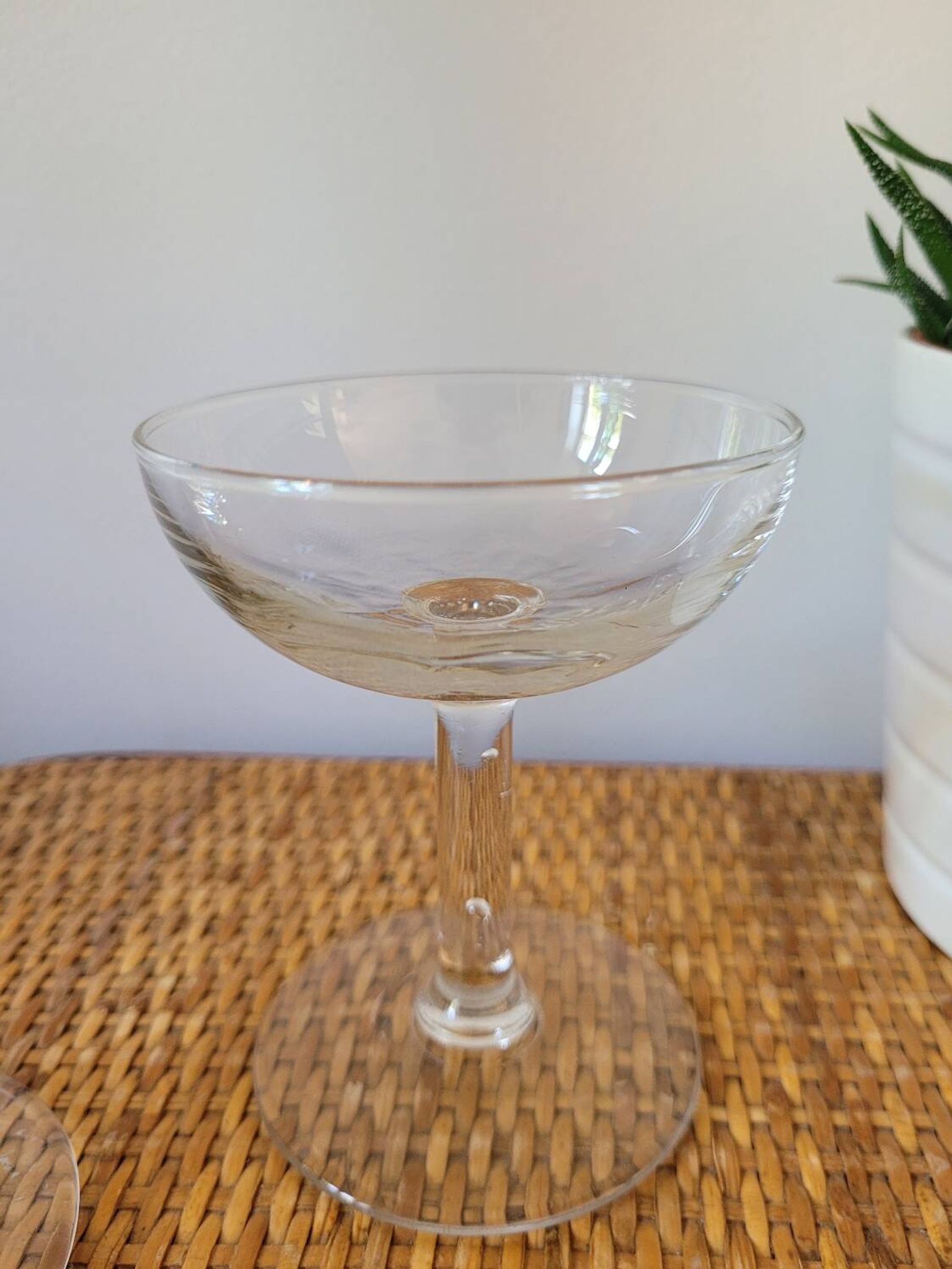 Set of 2 flat champagne glasses