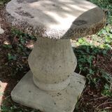 Old garden furniture in reconstituted stone