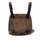 Set of 5 vintage solid elm chairs by Aranjou, 1980s