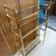 Shelf metal gilded smoked glasses 70's