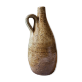 Bouteille poterie en grès beige