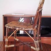 Chair in bamboo and rattan Audoux Minnet Golf Juan of the 1950s
