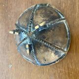 Antique Gilt Bronze Tripod Cup Tray Vintage Decoration #C283