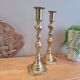 La Redoute x Selency pair of brass candle holders 17