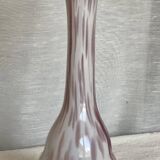Clichy vase 1900 speckled opaline white and pink