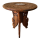 Tabouret marocain en bois sculpté