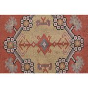 Vintage Turkish hand-knotted wool cotton red area rug 259x351