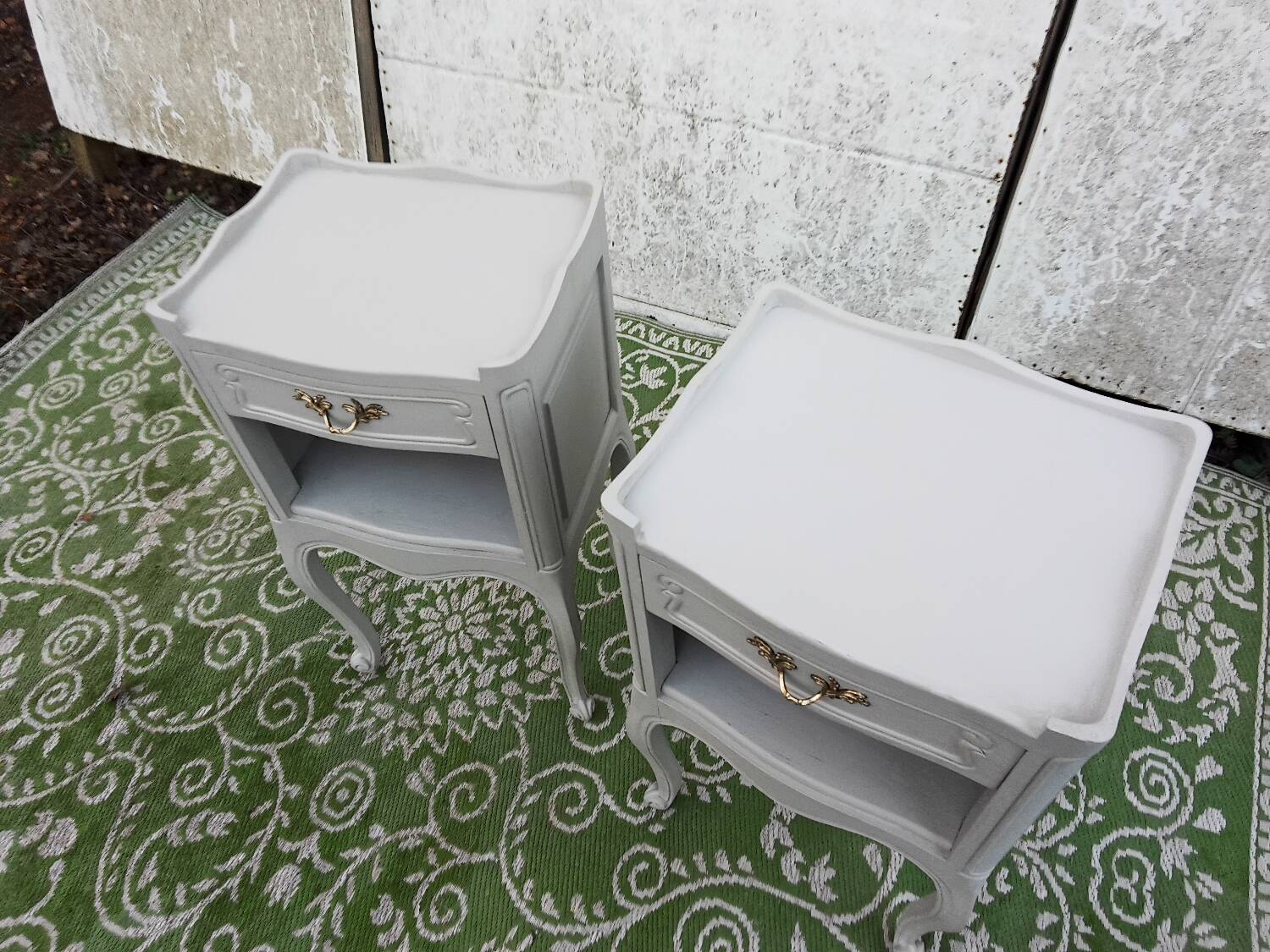 Pair of gray bedside tables