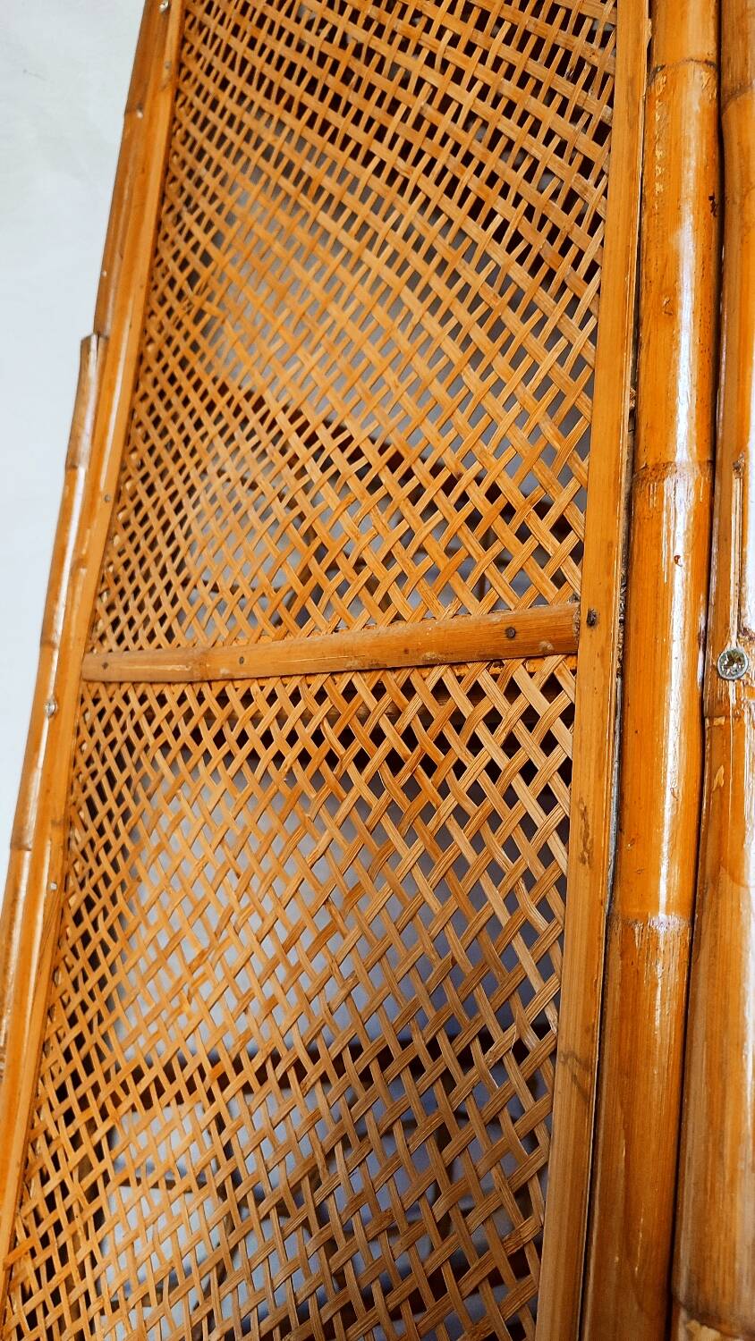 Rattan bookcase