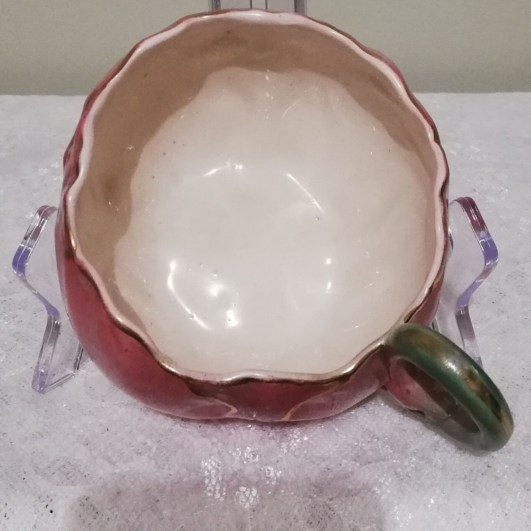 Slip cup signed Lunéville