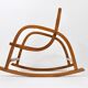 Curved wooden rocking chair for children Bauhaus Brockhage Andrä period, Germany, 1950s