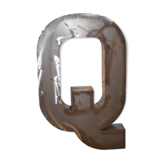 Industrial letter "q" in iron