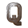 Industrial letter "q" in iron