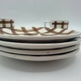 Lot tasses motif torchon