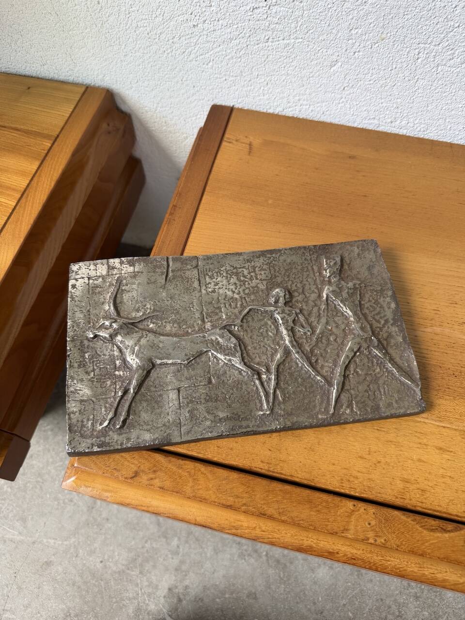 Bronze bas-relief mid-20th century