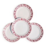 Assiettes à dessert anciennes x4