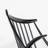 Rocking chair « IW3 » d'Illum Wikkelsø pour Niels Eilersen (Danemark, années 1950).