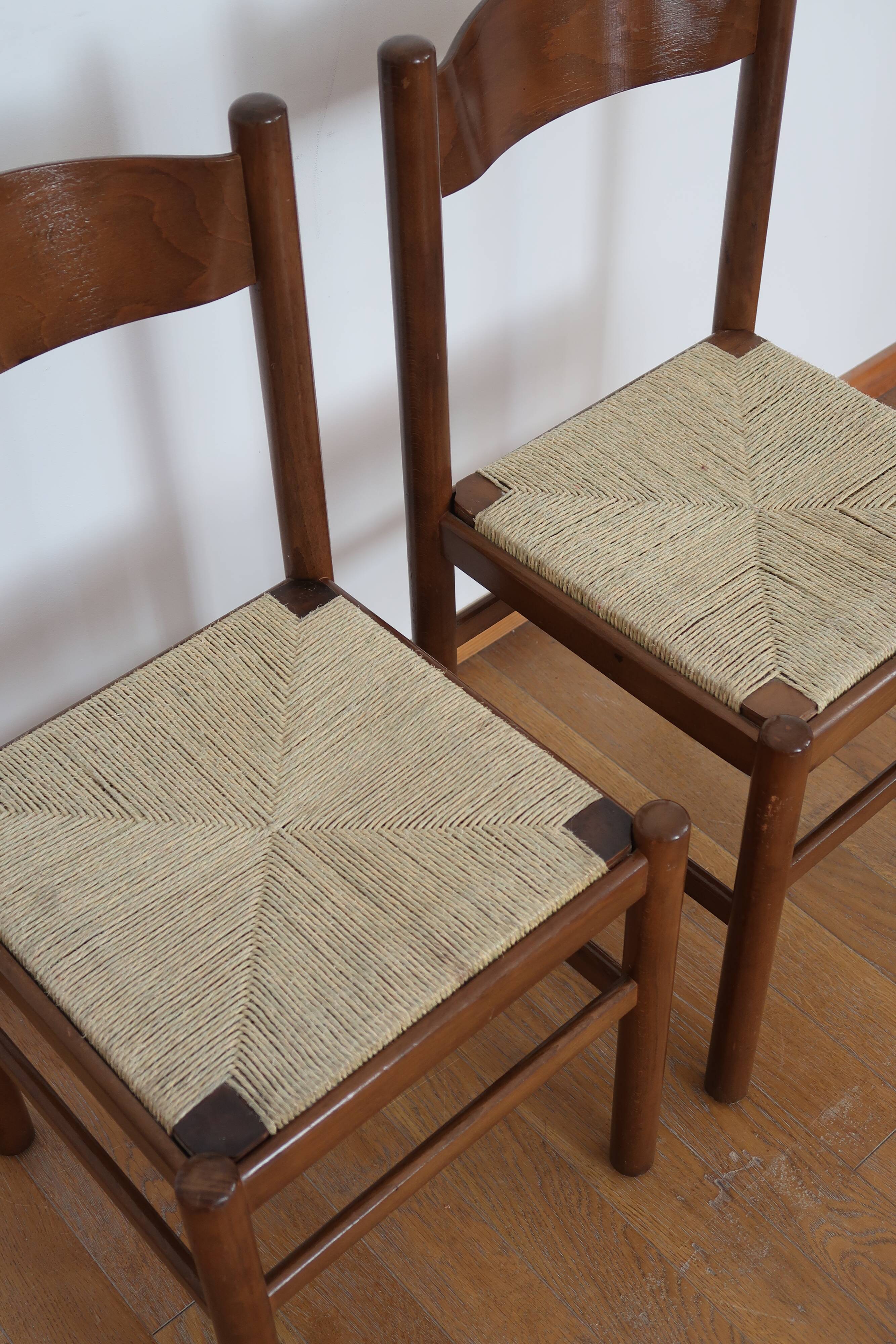 Pair of mulched bistro chairs