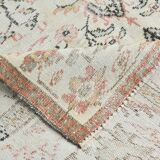 6x9 Persian Classic Cream & Black Vintage Rug, 183x287Cm