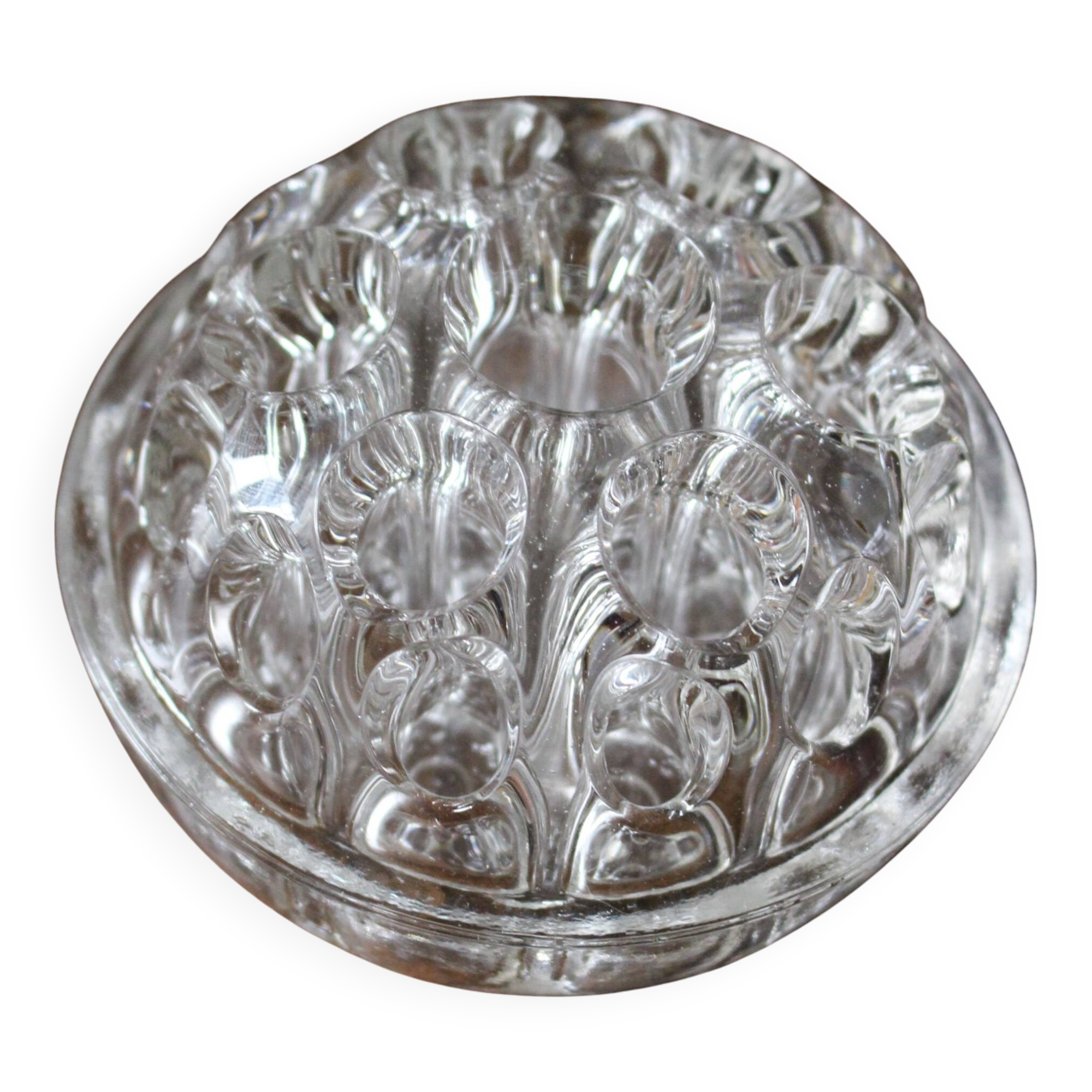 19-hole flower vase, vintage glass soliflores