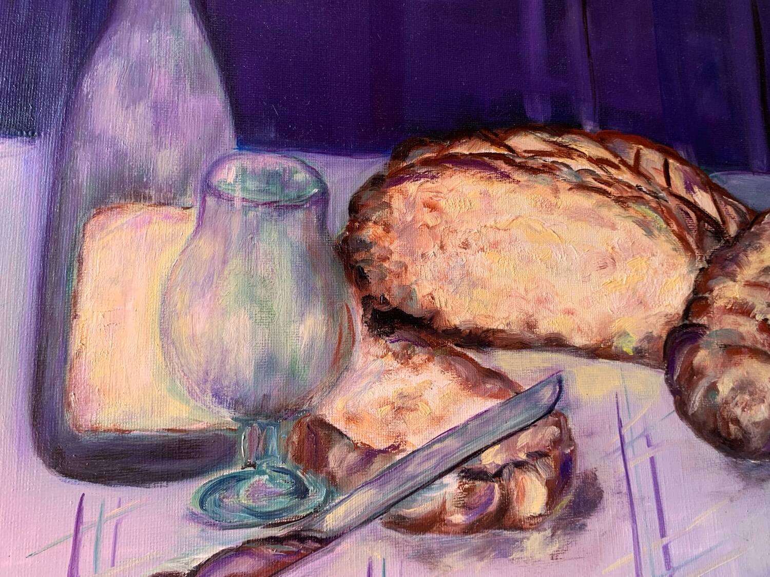 Still life painting oil on canvas