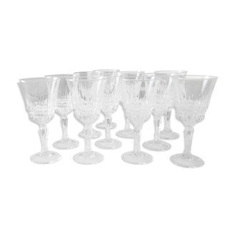 Lot de 11 verre a pied en cristal