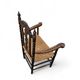 8 (2 x armrest) x ornate wood / bobbin / wicker dining chair / studded chairs