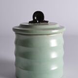 Art Deco Celadon Glazed Lidded Jar by Einar Luterkort for Upsala‑Ekeby, 1930s
